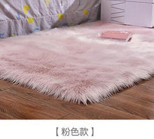Load image into Gallery viewer, Artificial Wool Carpet Rectangle/Square garnish Faux Mat Seat Pad Plain Skin Fur Plain Fluffy Area Rugs Washable Home Textile
