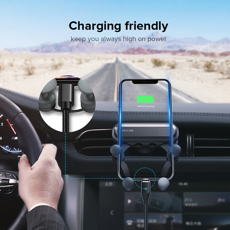 INIU Gravity Car Phone Holder Air Vent Mount Mobile Cell Stand GPS Support For iPhone 12 11 Pro Max Xr Xs X 8 7 6 Xiaomi Samsung