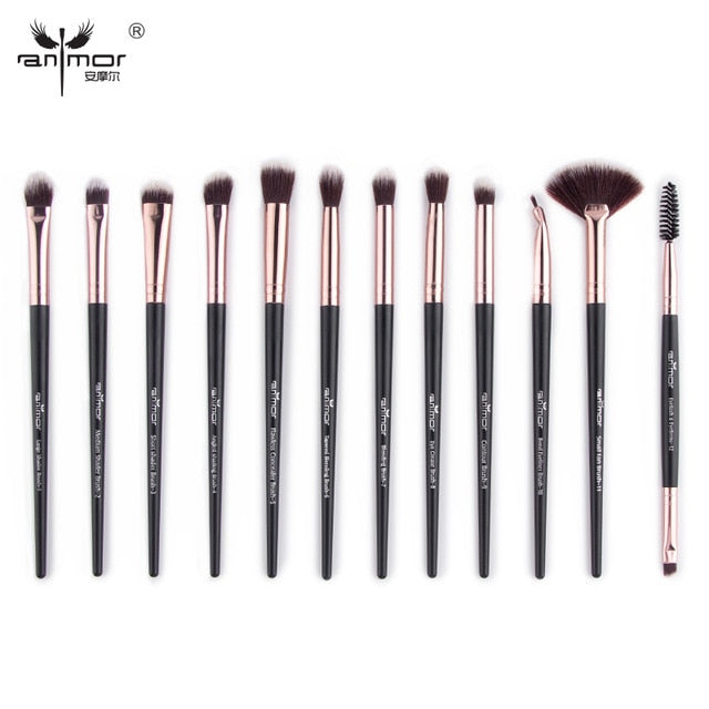 Makeup Brushes Set 12 pcs/lot Eye Shadow Blending Eyeliner Eyelash Eyebrow Brushes For Makeup