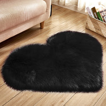 Load image into Gallery viewer, Love Heart Rugs Artificial Wool Hairy Carpet Faux Floor Mat Fur Plain Fluffy Area Rug Soft Living Room Carpet Bedroom Floor Mat
