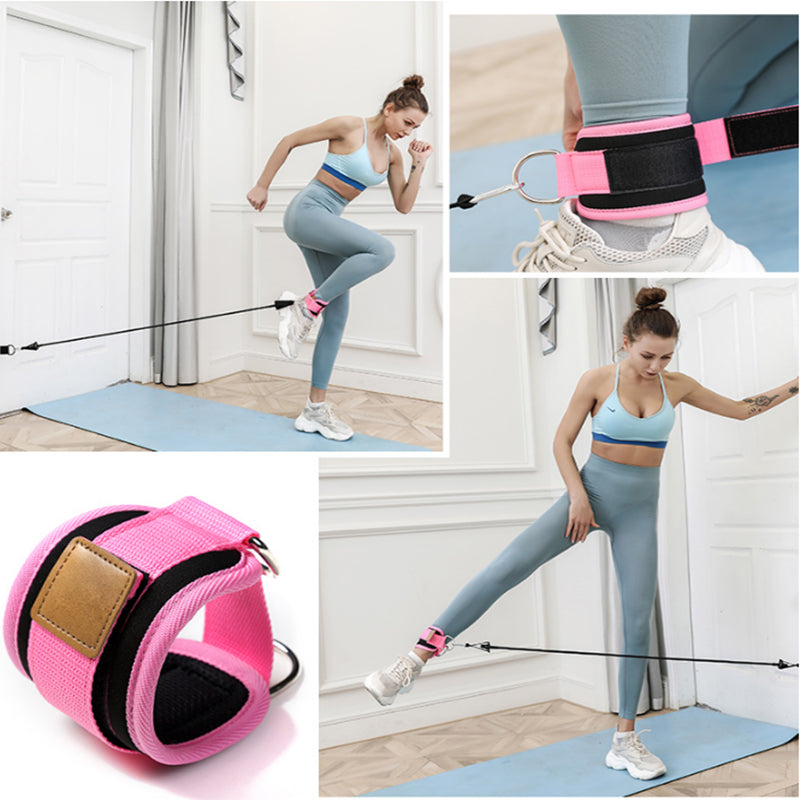 Resistance Bands with Ankle Straps Cuff with Cable for Attachment Booty Butt Thigh Leg Pulley Strap Lifting Fitness Exercise