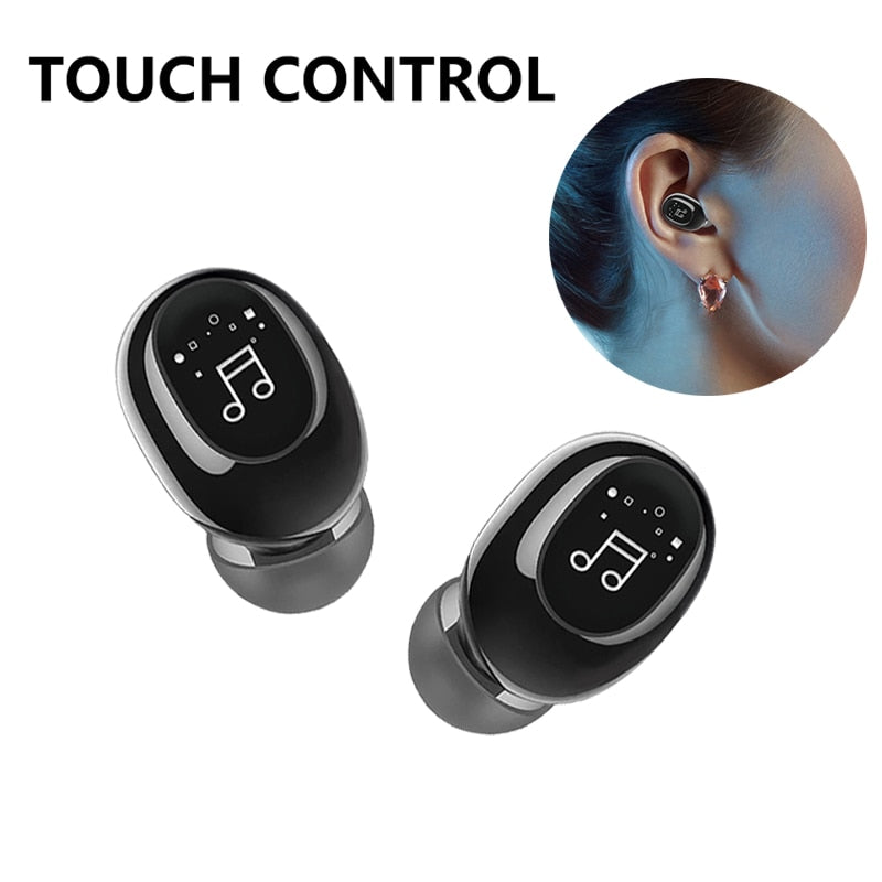 ⭐️⭐️⭐️⭐️⭐️ 2021 Invisible Ture Wireless Earphone Noise Cancelling Bluetooth Headphone Handsfree Stereo Headset TWS Earbud With Microphone