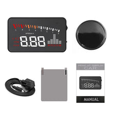 Load image into Gallery viewer, X5 Car HUD Head Up Display OBD II EOBD Automatic Matching Overspeed Warning System Projector Windshield Car Voltage Speed Alarm
