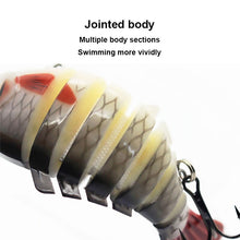 Load image into Gallery viewer, Multi Jointed Fishing Lure Sinking Artificial Wobbler Bait Hard Bait Swimbait 10cm/15.7g Fishing Tackle 7 Sections Crankbait
