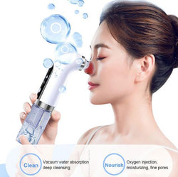 Electric Small Bubble Blackhead Remover USB Rechargeable Water Cycle Pore Acne Pimple Removal Vacuum Suction Facial Cleaner Tool