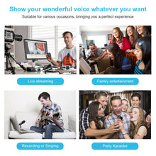 Load image into Gallery viewer, Streaming USB Microphone Metal Condenser Microphones for Laptop Computer Recording Studio Streaming Karaoke Youtube
