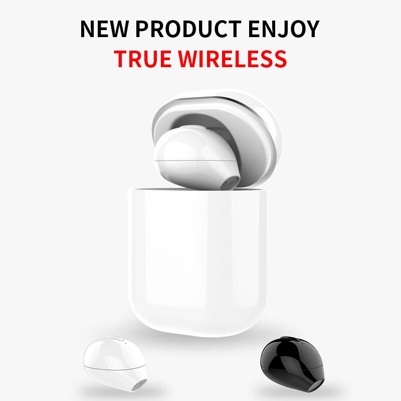 SQRMINI X20 Ultra Mini Wireless Single Earphone Hidden Small Bluetooth 3 hours Music Play Button Control Earbud With Charge Case