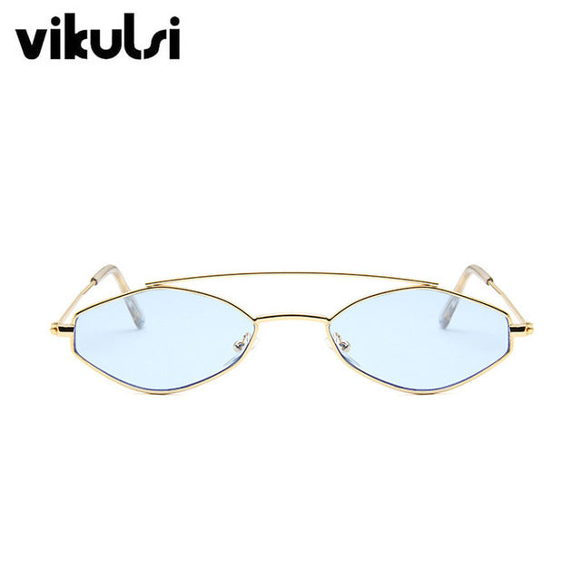 Cute Sexy Cat Eye Sunglasses Women Retro Small Double Beam Cateye Sun Glasses