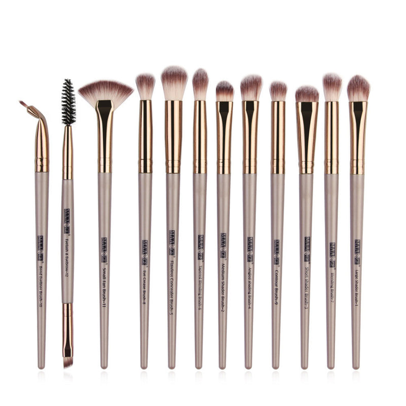 Makeup Brushes Set 12 pcs/lot Eye Shadow Blending Eyeliner Eyelash Eyebrow Brushes For Makeup