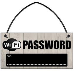 Wooden WiFi Password Sign Hanging Board Chalkboard Internet Signal Plate Indication Home Coffee Bar Party Decorations