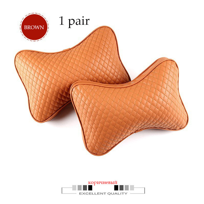 1 pair Luxury Linen material car headrest pillow Unisex Breathable Auto Neck Rest Headrest Cushion Pillows 4 seasons Universal