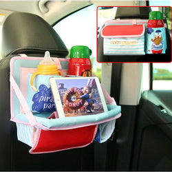 Universal Baby Car Hanging Basket Storage Bag Car Seat Back Organizer With Tablet Holder Travel Storage BagStroller Accessories