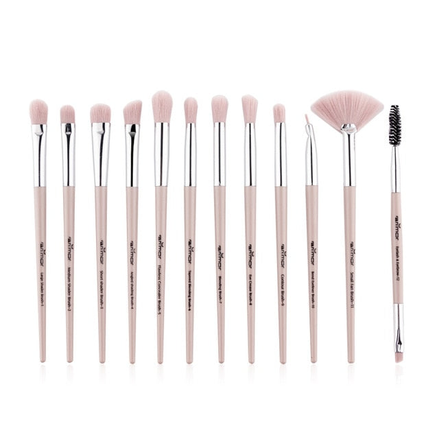 Makeup Brushes Set 12 pcs/lot Eye Shadow Blending Eyeliner Eyelash Eyebrow Brushes For Makeup