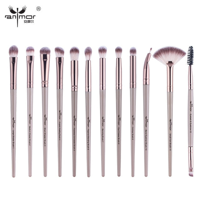 Makeup Brushes Set 12 pcs/lot Eye Shadow Blending Eyeliner Eyelash Eyebrow Brushes For Makeup