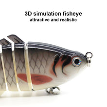 Load image into Gallery viewer, Multi Jointed Fishing Lure Sinking Artificial Wobbler Bait Hard Bait Swimbait 10cm/15.7g Fishing Tackle 7 Sections Crankbait
