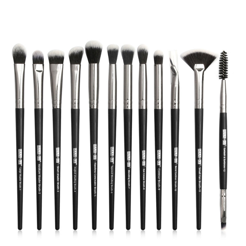 Makeup Brushes Set 12 pcs/lot Eye Shadow Blending Eyeliner Eyelash Eyebrow Brushes For Makeup