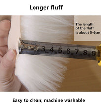 Load image into Gallery viewer, Artificial Wool Carpet Rectangle/Square garnish Faux Mat Seat Pad Plain Skin Fur Plain Fluffy Area Rugs Washable Home Textile
