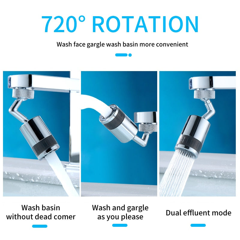 720 Degree Swivel Faucet Aerator Universal Splash Filter Faucet Spray Head Kitchen Tap Water Saving Nozzle Movable Brass Sprayer