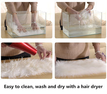 Load image into Gallery viewer, Artificial Wool Carpet Rectangle/Square garnish Faux Mat Seat Pad Plain Skin Fur Plain Fluffy Area Rugs Washable Home Textile
