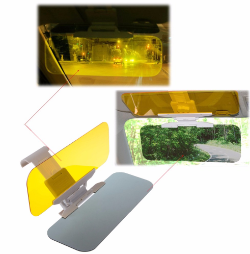 2 in 1 car day and night anti glare sun visor