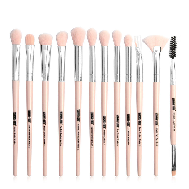 Makeup Brushes Set 12 pcs/lot Eye Shadow Blending Eyeliner Eyelash Eyebrow Brushes For Makeup