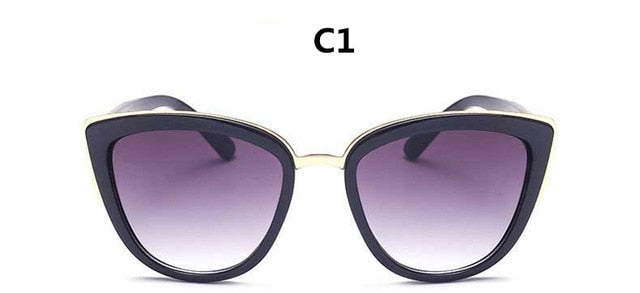 Vintage Sexy Ladies Cat Eye Sunglasses Women Brand Designer New Fashion Cute Eyewear Small Sun Glasses