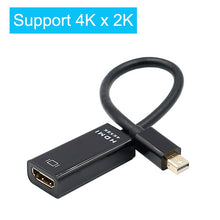 Load image into Gallery viewer, Mini Displayport To HDMI Cable 4k 1080P TV Projector Projetor DP 1.4 Display Port Converter For Mac Mini Apple Macbook Air Pro
