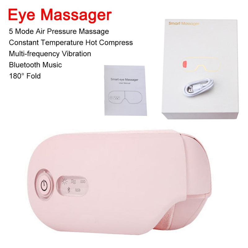 Bluetooth Smart Vibration Eye Massager Eye Care Device Hot Compress Glasses Instrument Music Foldable Eye Protection