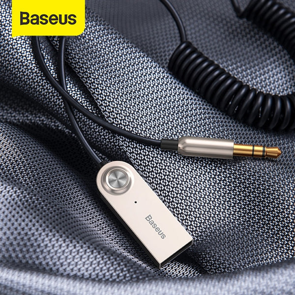 Baseus Bluetooth Transmitter Wireless Bluetooth Receiver 5.0 Car AUX 3.5mm Bluetooth Adapter Audio Cable For Speaker Headphones