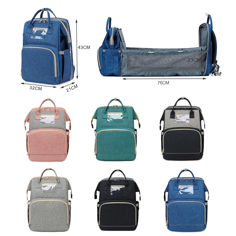 Diaper Bag Moms and Dads Backpack Multifunctional Baby Bed Bags Maternity Nursing Handbag  Stroller Bag Drop Ship