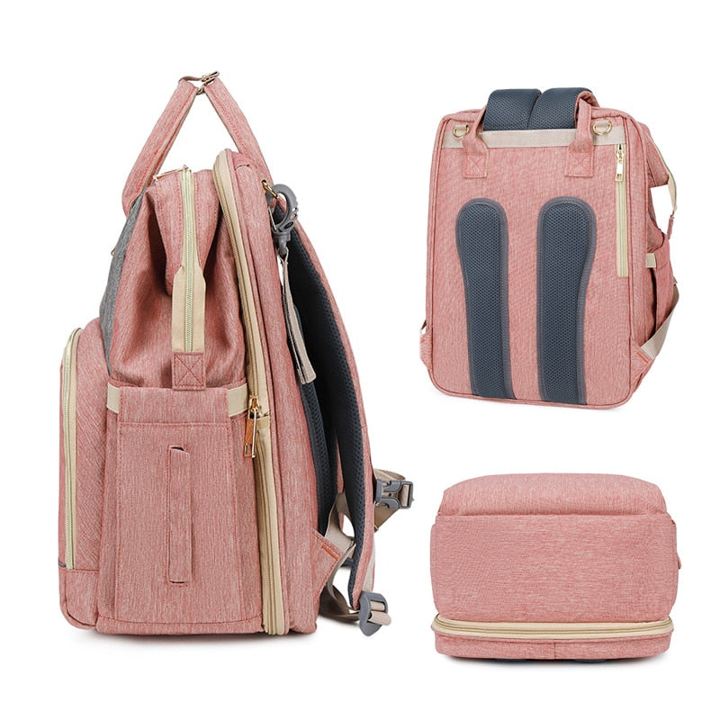 Diaper Bag Moms and Dads Backpack Multifunctional Baby Bed Bags Maternity Nursing Handbag  Stroller Bag Drop Ship