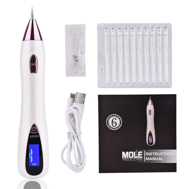 Skin Care Laser Mole Tattoo Freckle Removal Pen LCD Sweep Spot Mole Removing Wart Corns Dark Spot Remover Salon Beauty Machine