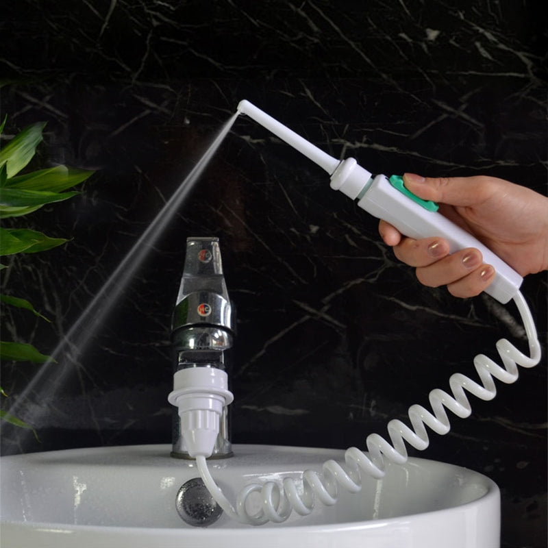 Water Dental Flosser Faucet Oral Irrigator Water Jet Floss Dental Irrigator Dental Pick Oral Irrigation Teeth Cleaning Machine