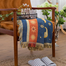 Load image into Gallery viewer, SJ Retro Sun Moon Aztec Navajo Bohemian Cotton Sofa Blanket for Adults Wall Hanging Decor Super Warm Soft
