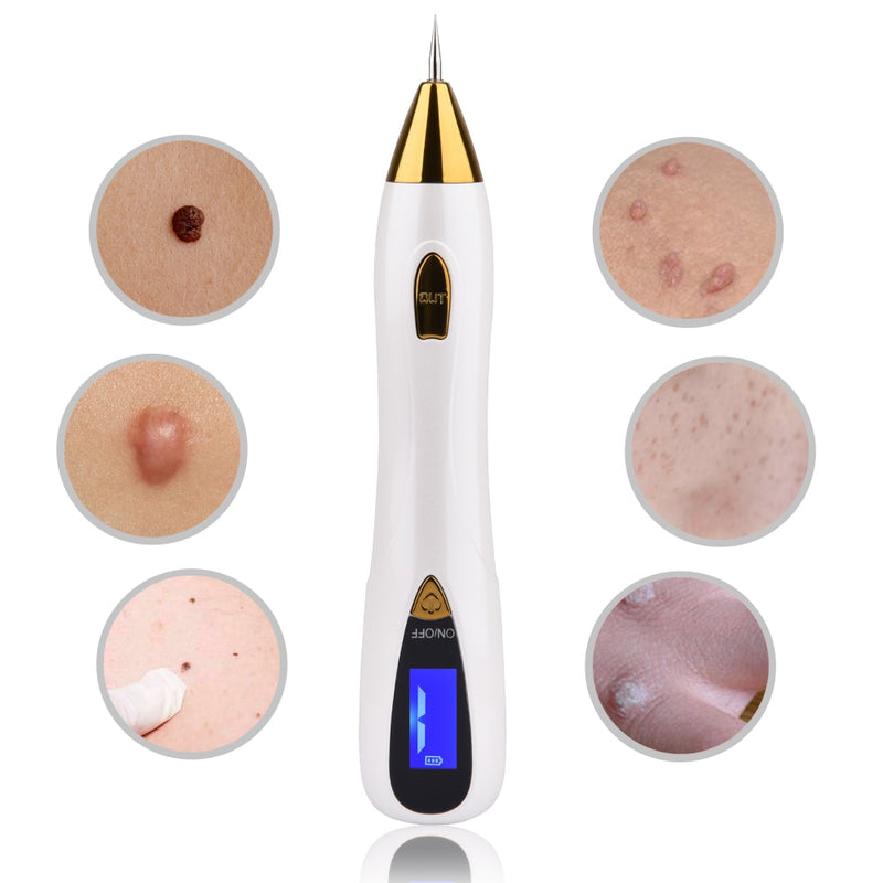 Skin Care Laser Mole Tattoo Freckle Removal Pen LCD Sweep Spot Mole Removing Wart Corns Dark Spot Remover Salon Beauty Machine