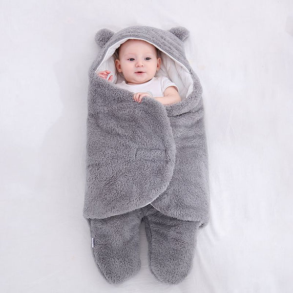 Baby Sleeping Bag Ultra-Soft Fluffy Fleece Newborn Receiving Blanket Infant Boys Girls ClothesSleeping Nursery Wrap Swaddle