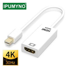 Load image into Gallery viewer, Mini Displayport To HDMI Cable 4k 1080P TV Projector Projetor DP 1.4 Display Port Converter For Mac Mini Apple Macbook Air Pro
