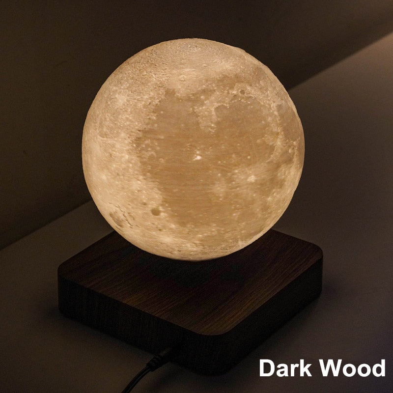 3D Print Night Light Magnetic Levitation Floating Moon Lamp Bedroom Moon Night Valentine's Day Birthday Gifts Home Decoration