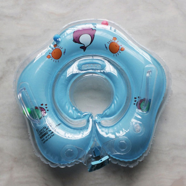 Swimming Baby Accessories Neck Ring Tube Safety Infant Float Circle for Bathing Inflatable Flamingo Inflatable